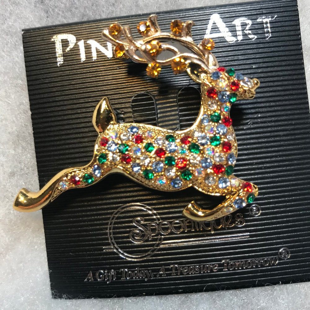 Christmas rheindeer with 25 or 30 jewels